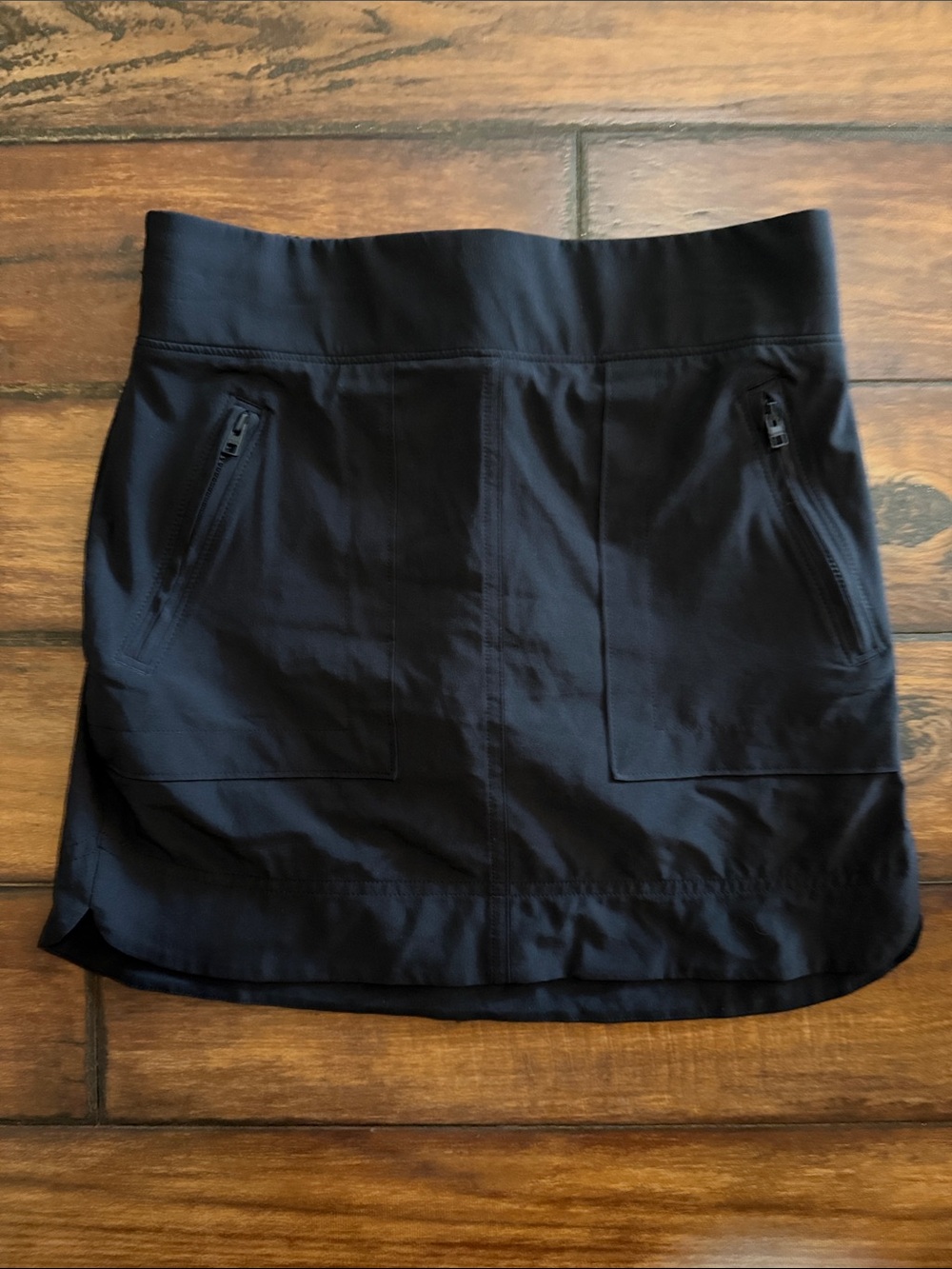 Athleta Like New Black Active Skort with Zip Pockets